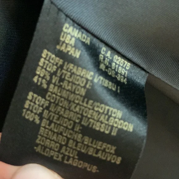 Escada black velvet long cape with bluefox fur hooded collar. Size large - Picture 3 of 7